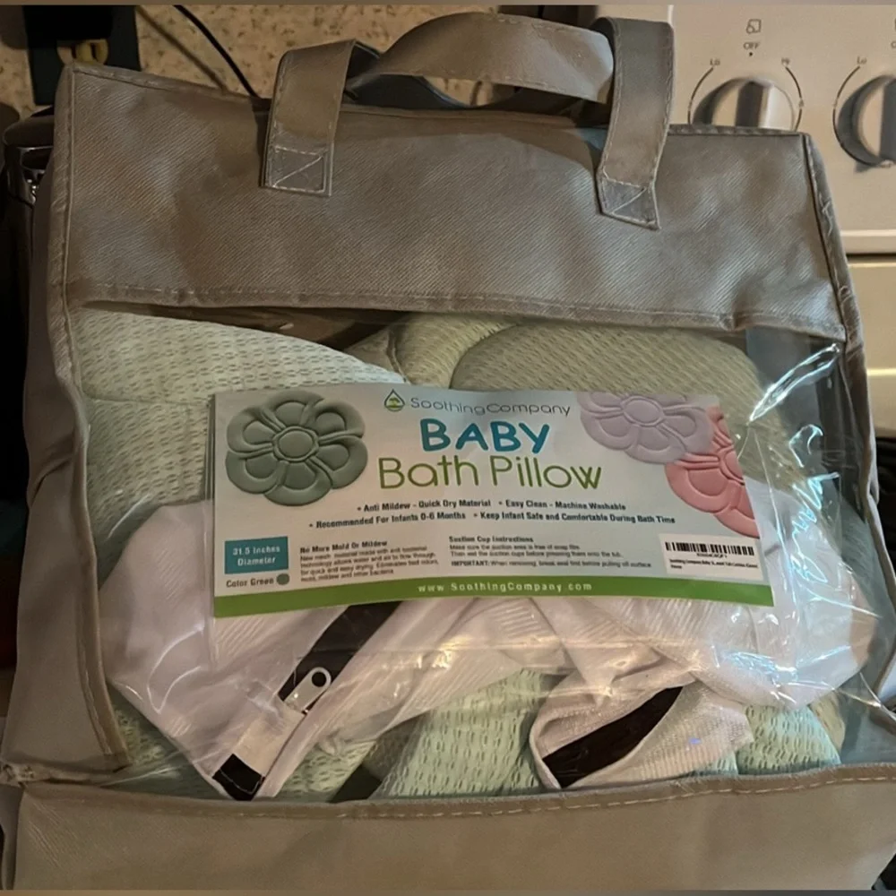 Soothing Company Mesh Flower Baby Bath Pillow